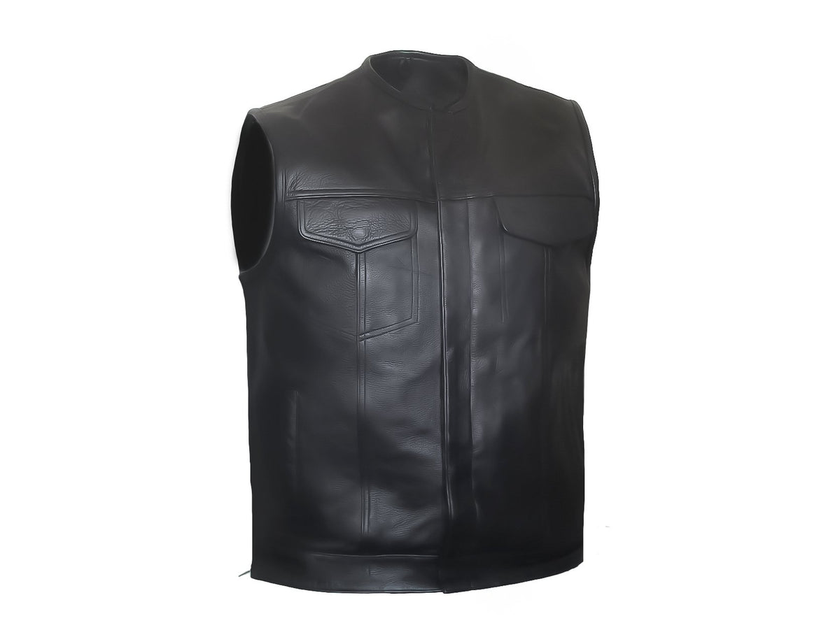 MG428 Low Collared Motorcycle Vest image 2
