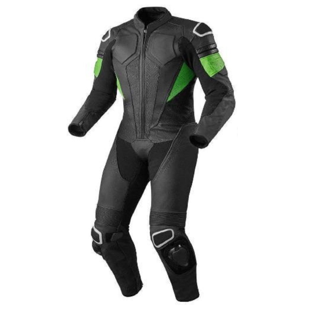 Matagear MG375 One Piece Motorcycle Riding Black Track Leather Suit