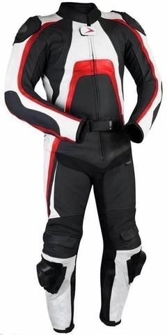 Matagear MG354 Motorcycle Two Piece Black Riding Leather Suit CE Approved Protection